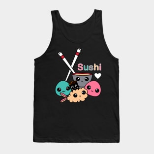 Cute Sushi Pattern Tank Top